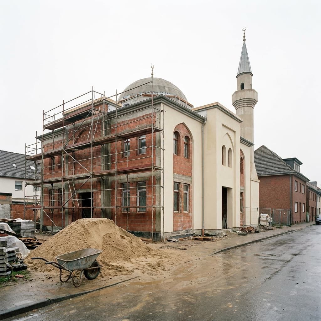 Moschee im Bau — ein Ort des Glaubens entsteht.